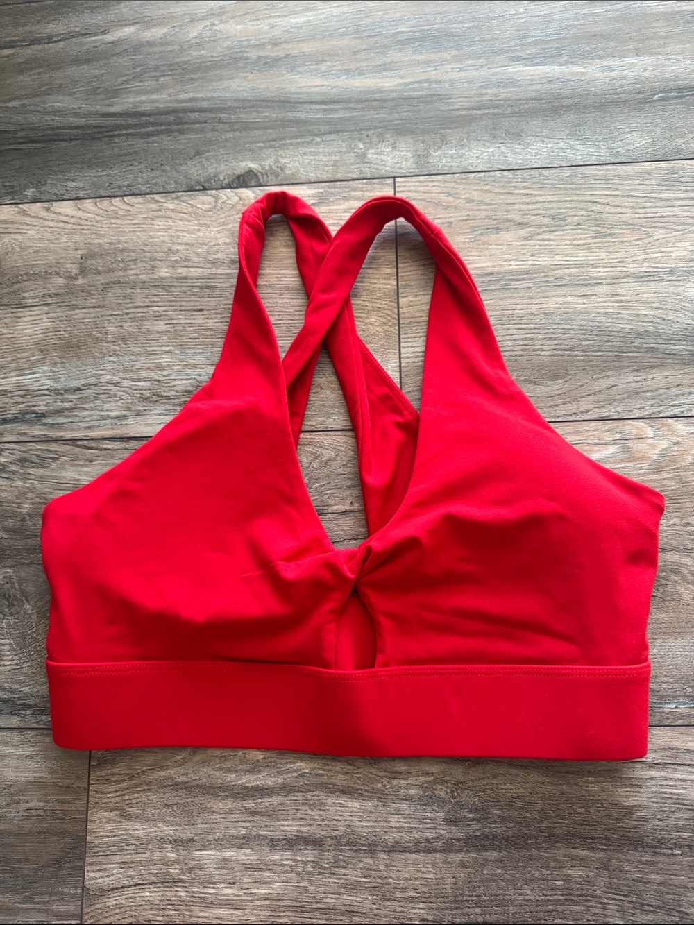 Fabletics Red High-Waist Leggings with Twist-Back Sports Bra Set - Picture 2 of 4